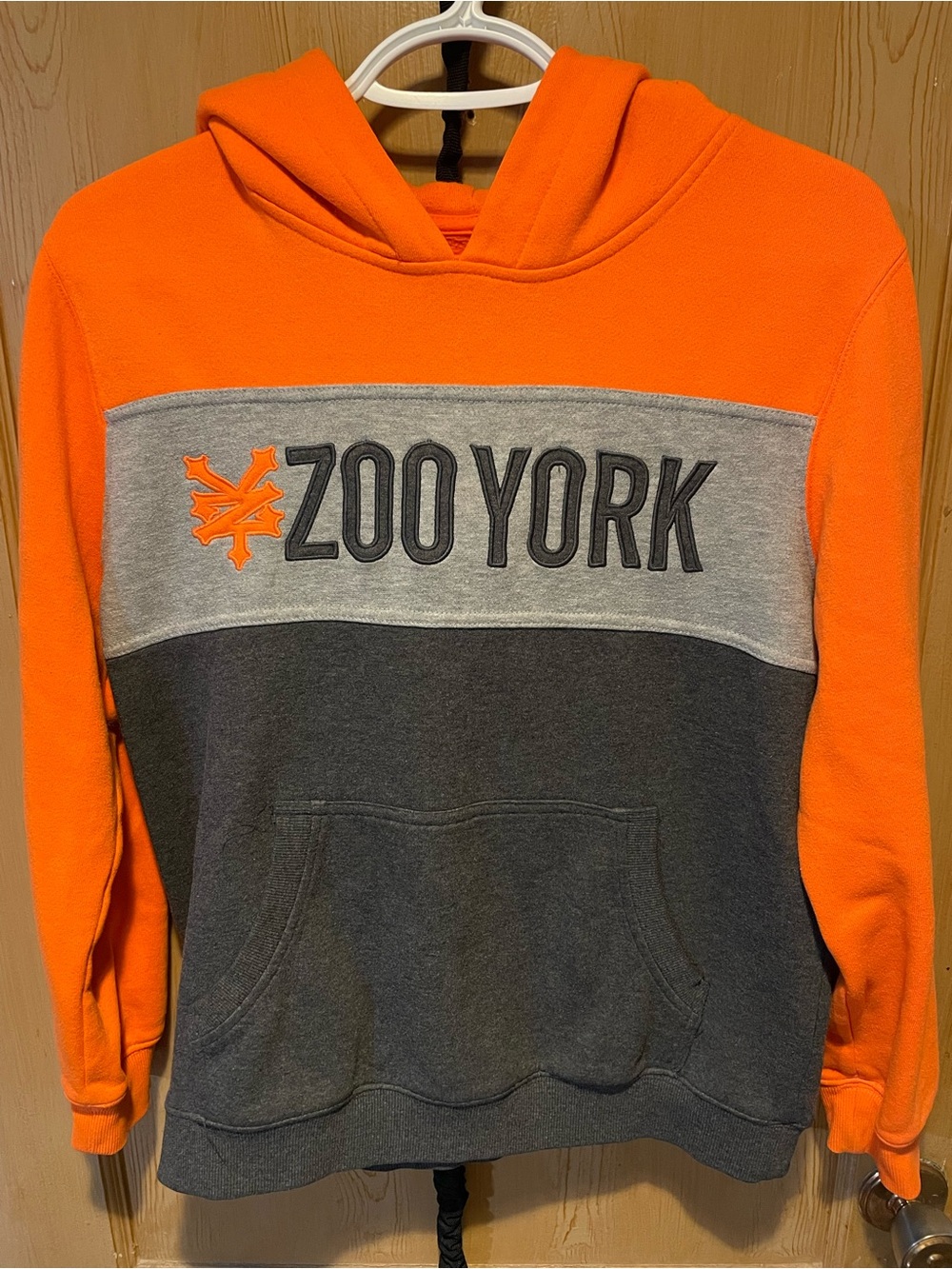 Zoo York Orange, Gray & Dark Gray Colorblock Hoodie